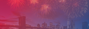 Fireworks over New York City for 4th of July